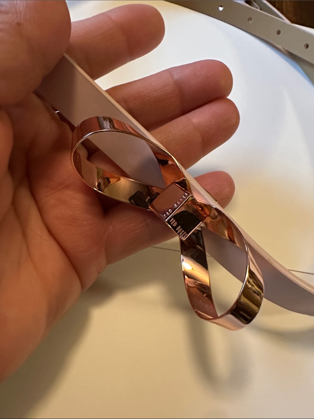 Ted Baker Medium Leather Belt with Bow New